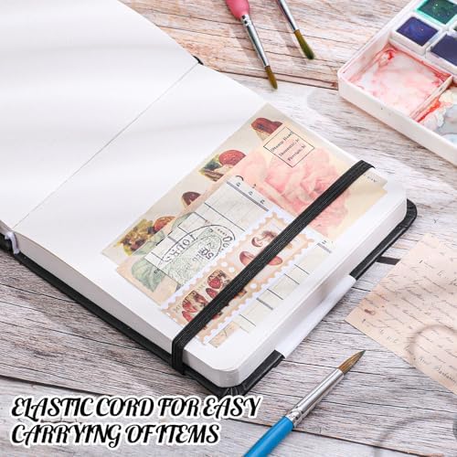 Hardcover Pocket Sketchbook 5 x 5 in, 80 Sheets Small Sketch Book, Black