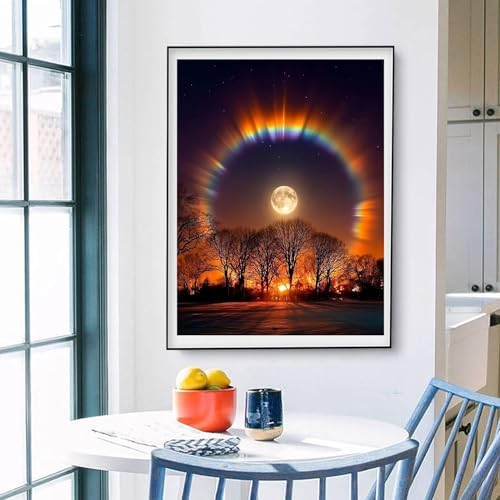 ijbnhd Moon Diamond Art Kits for Adults 12x16 inch