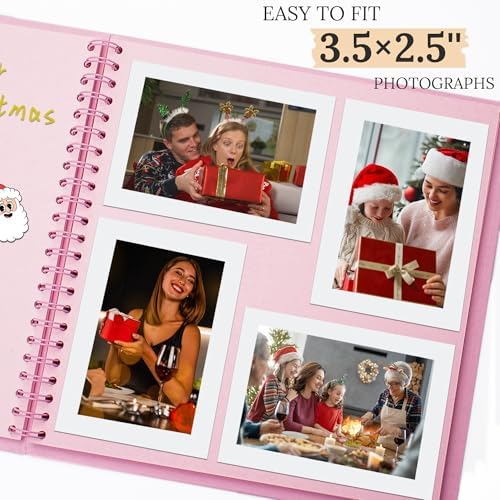 Scrapbook Photo Album 7"x7" 20 Sheets 40 Pages Hardcover Kraft Paper Khaki