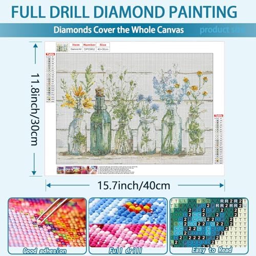 wildflower Diamond Art Kits for Adult Diamond Painting Kit for Beginner