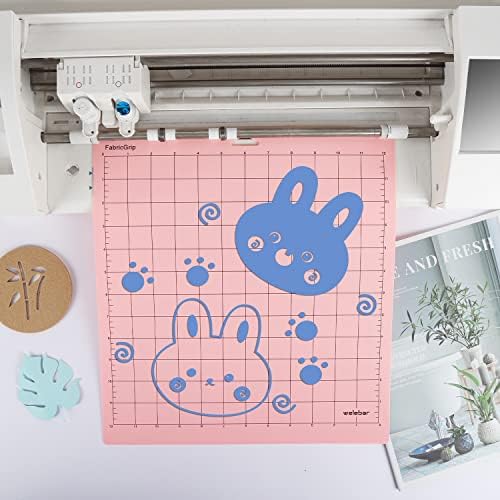5 Pack Cutting Mats for Silhouette Cameo 5/4/3/2/1, 12x12 Inch StandardGrip/LightGrip/StrongGrip/FabricGrip, Cutting Mats for Sewing, Quilting, Crafts