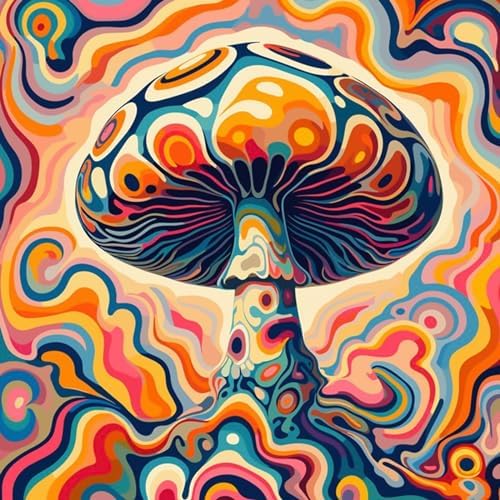 Diamond Art Kits for Adults & Beginners, Mushroom Diamond Painting Kit