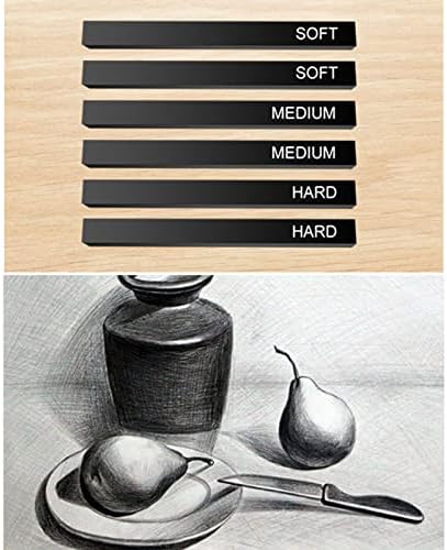 Artists Compressed Charcoal Sticks Square Black Coal Sticks Sketch Art Supplies for Drawing Sketching Shading Tool 6 PCS Artist Charcoal Sticks Black for Drawing Sketching Fine Art Soft