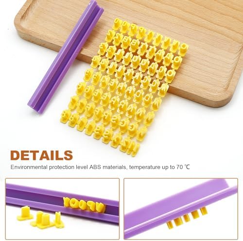 Hoypeyfiy 172 PCS Alphabet Number Symbols Cookie Cutters Set Biscuit Cake Impress Embosser Cutter Stamp Press DIY Embosser Mold for Cake Baking Clay