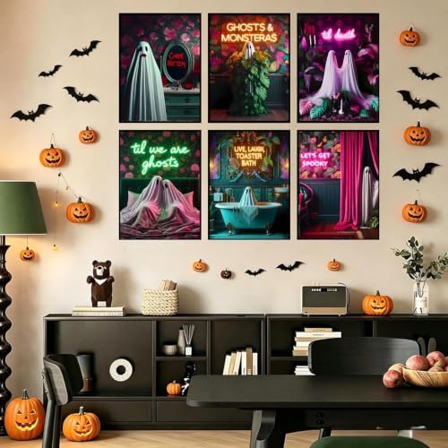 6-Pack Cute Ghost Diamond Art Kits for Adults Round Diamond Painting