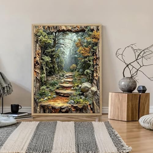 Forest Diamond Art Kits for Adults, Arts and Crafts for Adults 12x16 Inch