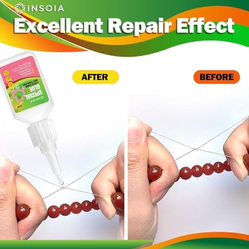 INSOIA Super Bracelet Glue Clear, 20g, Strong Bond, with Precision Tips