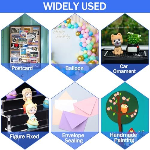 JANYUN 140 Pcs Mounting Putty, Double Sided Sticky Dots Poster Putty Clear