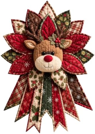 WGOHNUAHA Festive Quilted Christmas Door Hanging DIY Sewing Kit