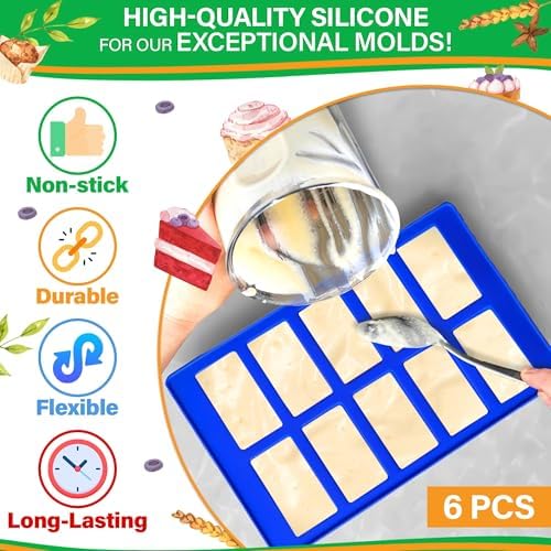 6 Pcs Robot and Bricks Silicone Molds for Chocolate and Candy