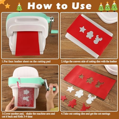 21 Pieces Christmas Die Cuts Words Cutting Dies Christmas Snowflake Tree Bell Snowman Gingerbread Cut Stencils for Xmas Scrapbooking Card Album Craft Making Supplies