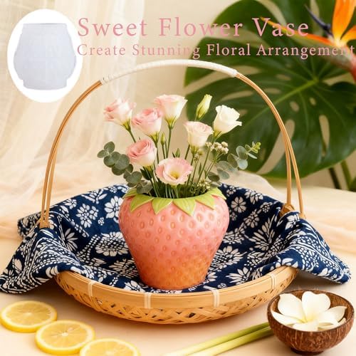 Strawberry Epoxy Resin Molds, Fruit Candle Holders Silicone Molds