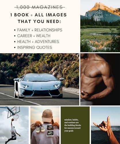 Lamare Vision Board Book for Men - 1000+ Images & Vision Board Supplies
