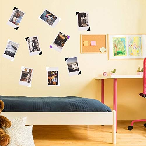 Bememo 2040 Pieces Self-Adhesive Photo Corners Stickers Acid Free Photo Mounting Corners for DIY Scrapbook, Album, Memory Books, Journal, Diary (Black and Transparent)