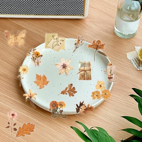 Vintage Aesthetic Scrapbook Stickers Flora Flowers Stickers Brown