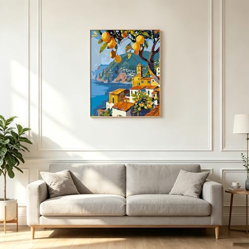 Kalonyth Lemon Tree Paint by Numbers Kit for Adults, 16x20 inch, No Framed