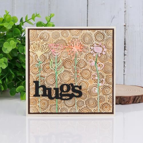 BAOFALI 3D Embossing Folder for Card Making,Tree Rings Plastic Texture Fades Embossing Folder Template for Scrapbooking Cardstock Album DIY Decoration Paper Crafting 5.9x5.9inch