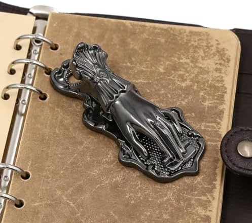 Lady's Hand Shaped Metal Paper Clip Binder Clips Page Holder Vintage Bullet Junk Journal Clips Book Clips Decorative Clip Traveler's Notebook Accessories Clamps for Office Home DIY Use (Black)