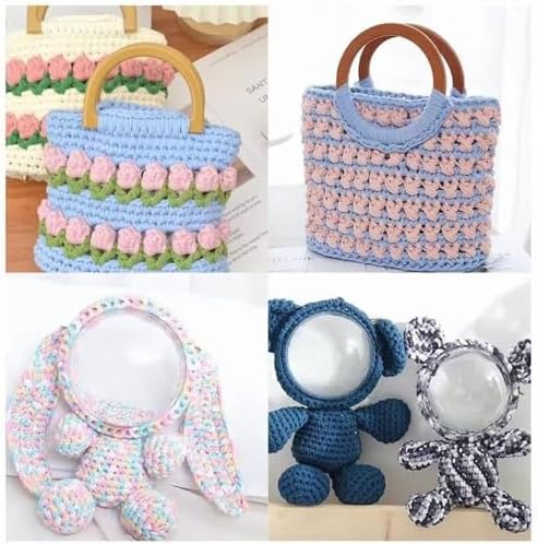 iSuperb 1 Pack Knitting Yarn Colorful Cloth T-Shirt Yarn Fabric Crochet Cloth for DIY Knitted Art Basket Bag - 100g