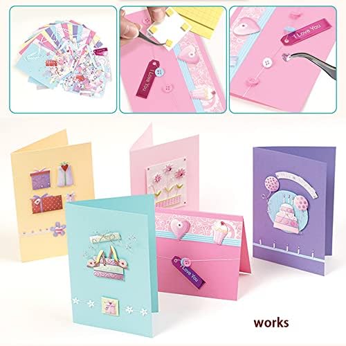 Huralona Greeting Card Making Supplier Envelope Kit Gift Anniversary Craft | Handmade DIY Card Kits 15 Cards 15 Envelopes and Dec Accessories for Birthday Thanksgiving Christmas Wedding Invitation