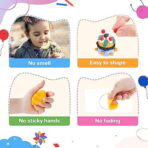 Aestd-ST Air Dry Clay 102 Colors, Modeling Clay for Kids, DIY Magic Clay
