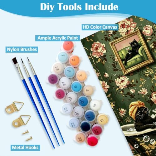 Tabszca Funny Bathing Ghost Paint by Numbers Kit for Adults 16 X 20 Inch
