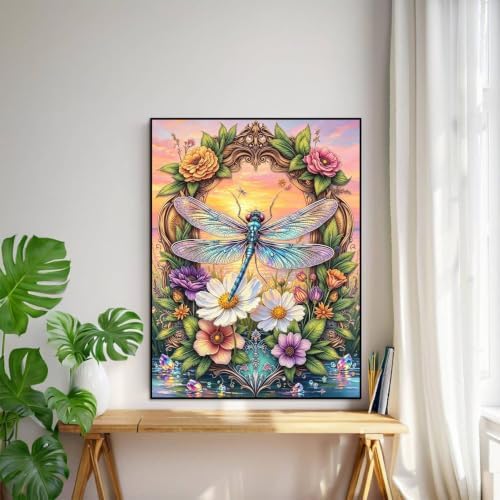 bleihum Dragonfly Diamond Art Kits for Adults Gem Art 12x16inch