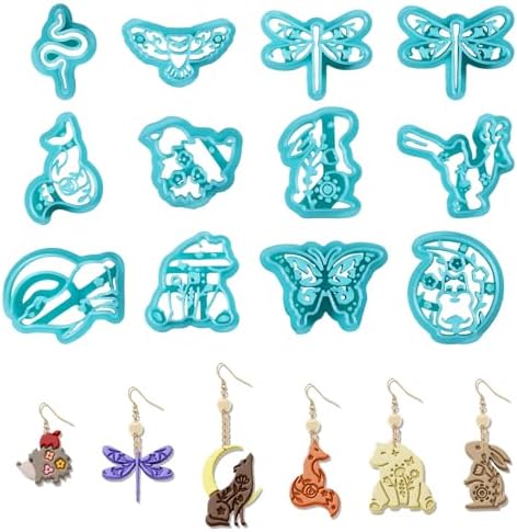 ORIGACH 12 Pcs Forest Animals Polymer Clay Cutters Set