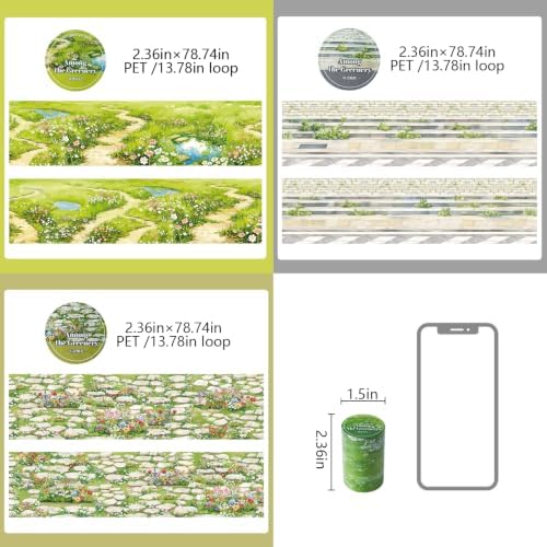 PET Tape Stickers for Scrapbooking Supplies, Path Stickers for Scrapbooking