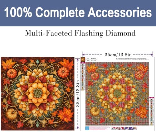 ijbnhd Mandala Diamond Art Kits for Adults 14x14inch