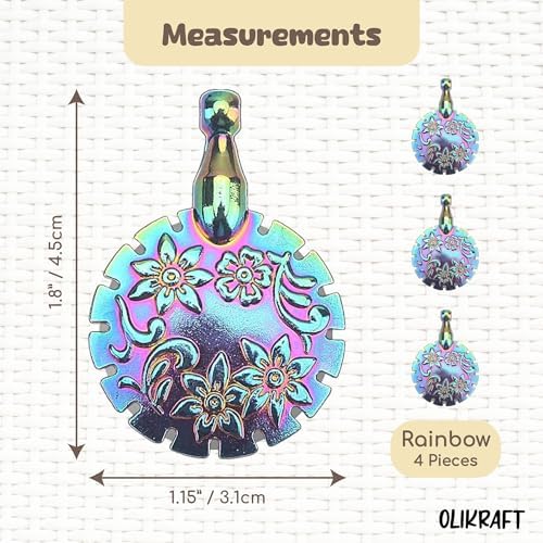 Olikraft 4-Pack Yarn Cutter Pendants (Rainbow)