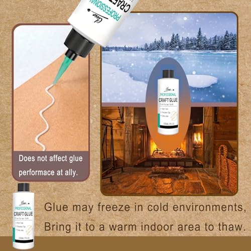 Craft Glue & Precision Tips, Bottles with Fine Tip, Quick Dry Clear, Strong Tacky Glue, Fabric Adhesive Permanent for Paper Crafting Scrapbooking/Etc (7OZ)