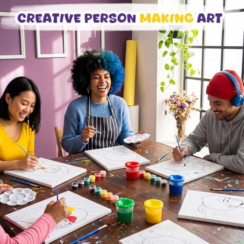 Sherr 140 Pcs 20 Set Pre Drawn Canvas Painting Kit, Pride Month