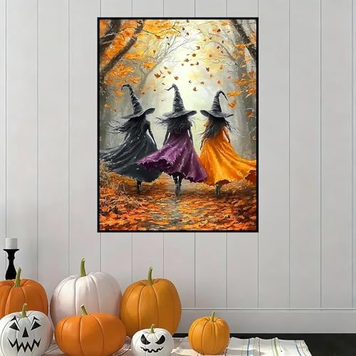 Diamond Art Kits for Adults, 5D Halloween Diamond Painting Kits 12x16 in