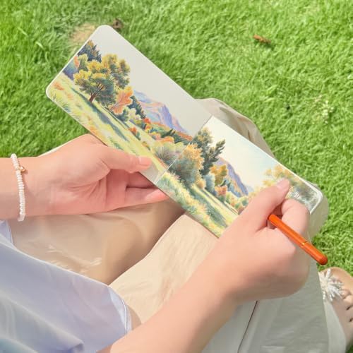 Hardcover Pocket Sketchbook, 3.5" x 5.4" Mini Small Travel Drawing Journal, 92lb/150gsm Heavyweight Paper, 120 Pages Blank Sketch Book for Adults Artists Mixed Media, Ideal Gift,Light Khaki