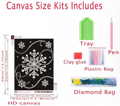 DIYBEADDOT Snowflake Diamond Pearl Painting Kits for Adults,5D Diamond Art Pearl Painting Kits for Beginner，DIY Special Shape Pearl Gem Crafts for Home Wall Decor 16 x 20 inch