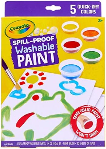 Crayola Spill Proof Paint Set Washable Paint Set for Kids, Arts & Crafts