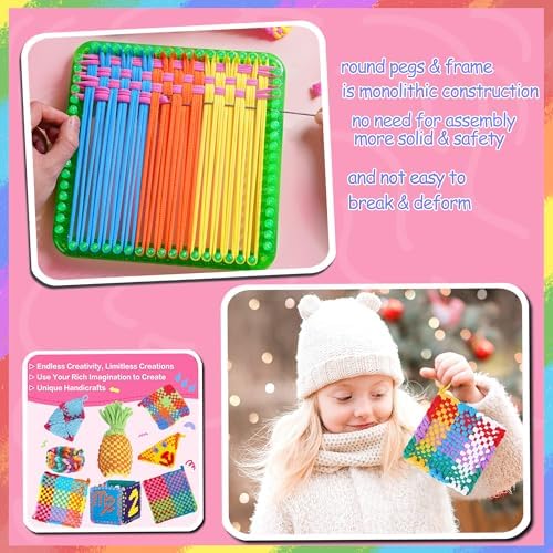 REENLIV Upgraded Weaving Loom Kit Toys for Kids & Adults, DIY Arts & Crafts