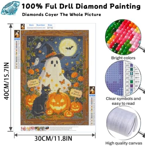 SUHEFAFA Halloween Diamond Art Kits for Adults Beginners 12×16 inch