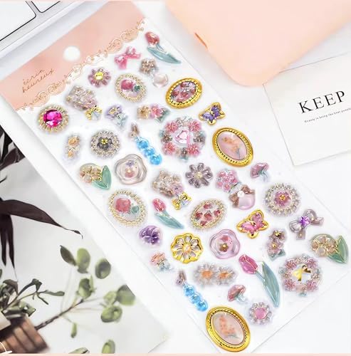 3D Puffy Stickers, Kawaii Resin Decorative Stickers for Phone Case, Notebook, Scrapbooking (Style-10)