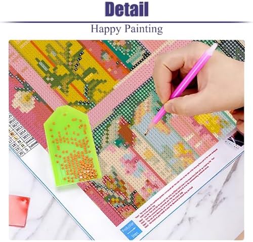 VIGEGU Pink Book Diamond Art Kits for Adults Beginners,Diamond Painting Kits for Adults,5D Full Drill DIY Diamond Dot Gem Art Kit Wall Home Decor Arts Craft 12x16 inch