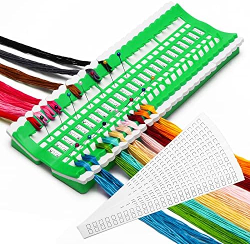 Luxiv 50 Position Embroidery Floss Organizer, Thread Shelf with 15P Card