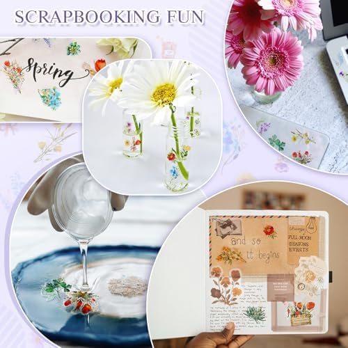 240Pcs Gilt Flower Stickers for Scrapbooking,Self-Adhesive Floral Stickers Scrapbook Supplies Journaling for Water Bottle Adult Card Making Letters DIY Cards Decoration