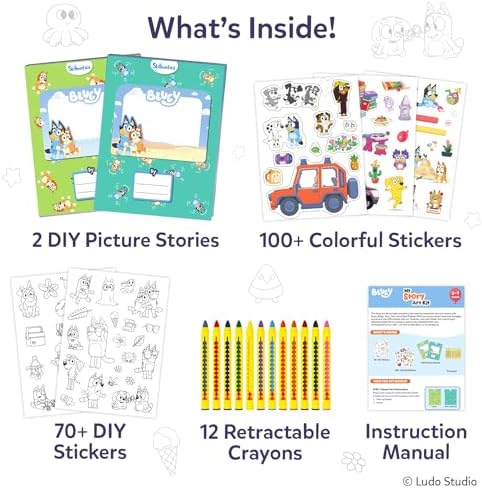 Skillmatics Storybook Art Kit – Bluey, Storytelling Activity, Gift for Kids