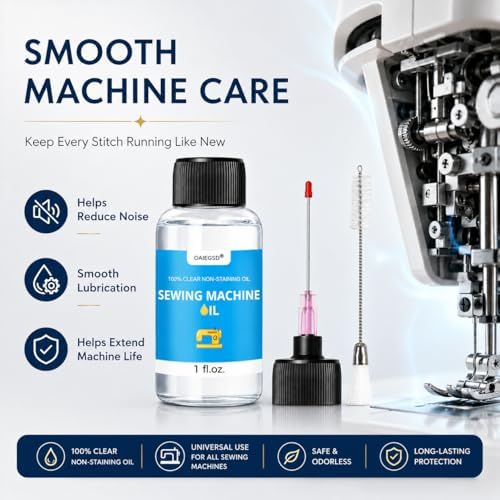 1oz Fine Light Sewing Machine Oil Cleaning Kit w/ 1.5" Needle Tip & Brush