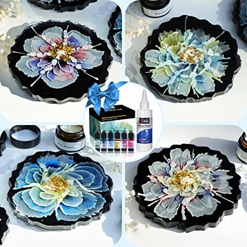 LET'S RESIN Ocean White Epoxy Resin Pigment 167g/5.89oz for Epoxy Resin | High Concentrated Pigment Paste for UV Resin, UV Resistant Opaque Pigment for Cells & Lacing, 3D Flower Resin Coasters