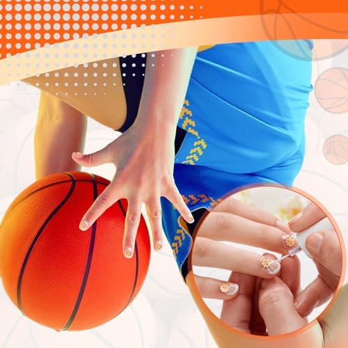 Weysat 30g Basketball Polymer Clay Slices 0.2 Inch Mini Sports Pieces