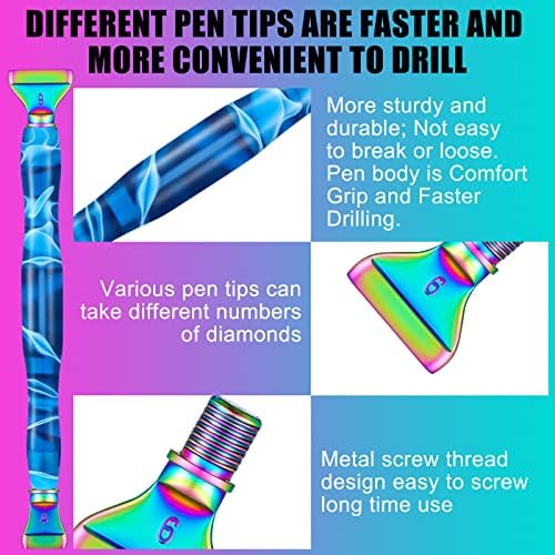 23 Pcs Diamond Art Tool Kit, Diamond Painting Pens Kit,Bright Colors