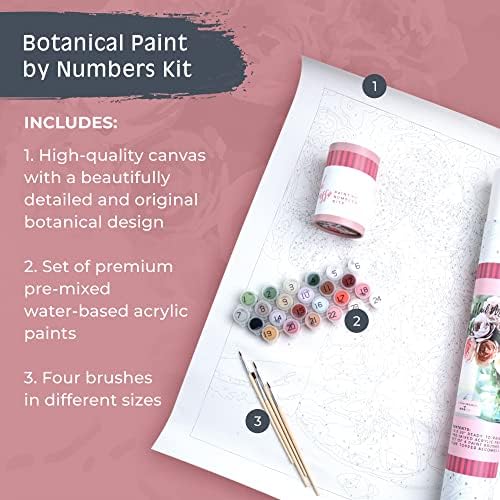 Pink Picasso Paint by Number Kit, for Adults & Teens,16x20, Mail Me Roses