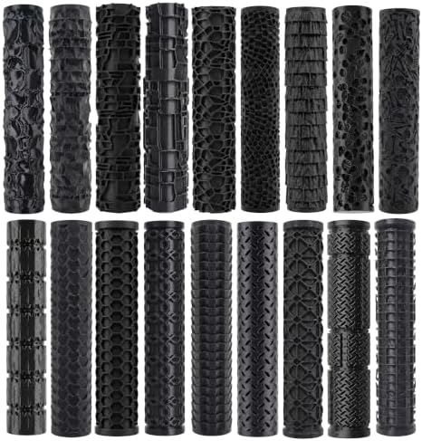 18-Piece Texture Roller Set, Tabletop Terrain Road Pattern Tool